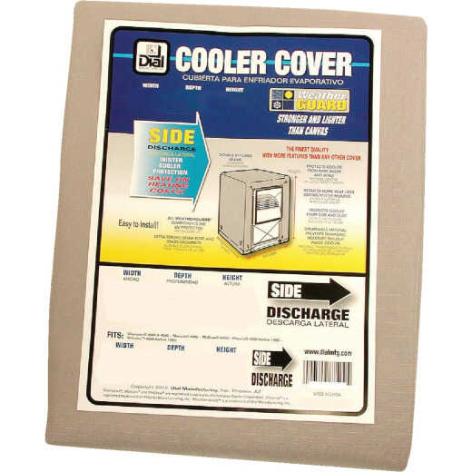 Dial 28 In. W x 28 In. D x 34 In. H Polyester Evaporative Cooler Cover, Side Discharge